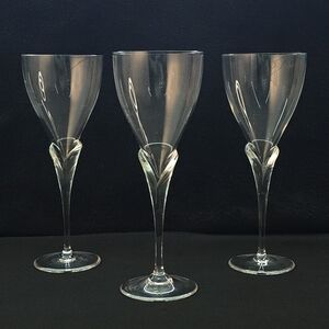 3 Rosenthal Studio Line Crystal Tapered Red Wine Glass Goblet 8.25" Tulip Stem